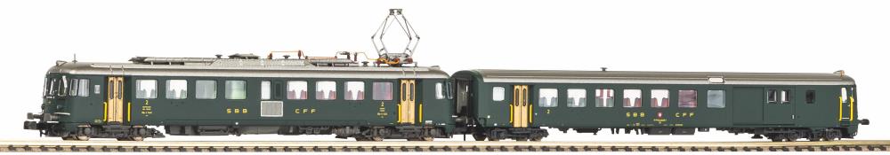 N-Set Triebwg./Sound RBe 4/4  und Bt Steuerwg. grün mit alte
