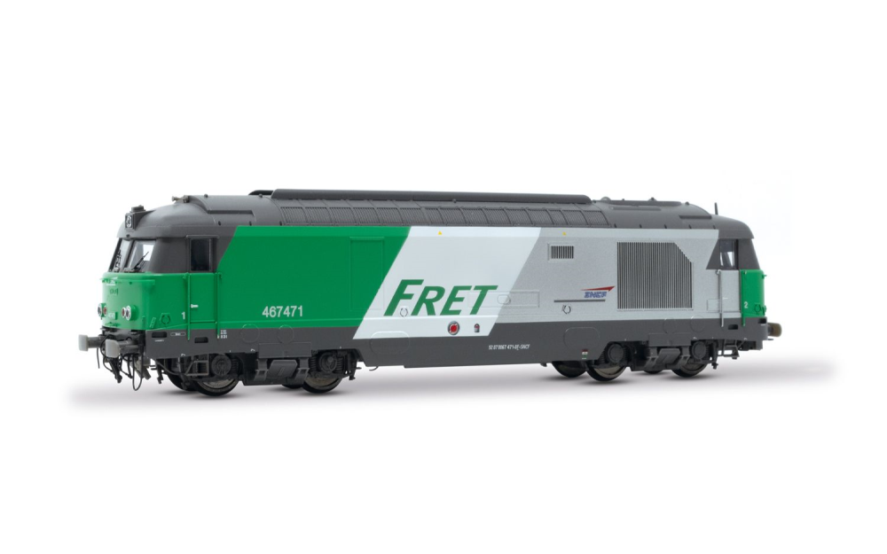 SNCF, Diesellokomotive BB 467505 mit flachen Seitenwänden in