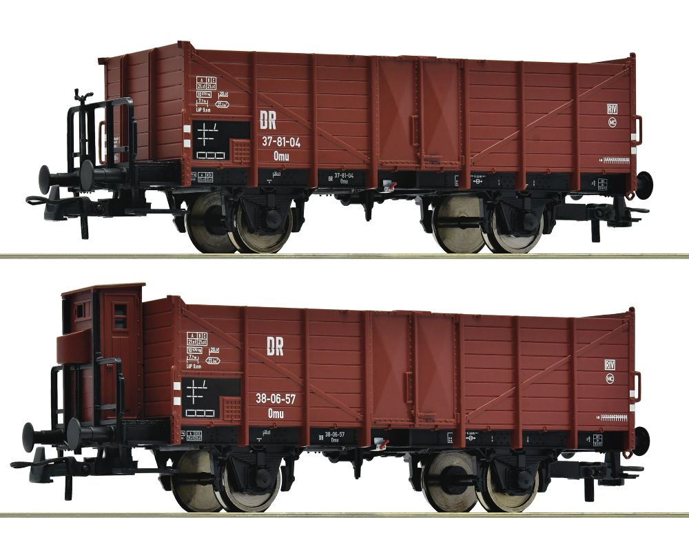 2er Set offene Güterwagen Omm 12  DR
