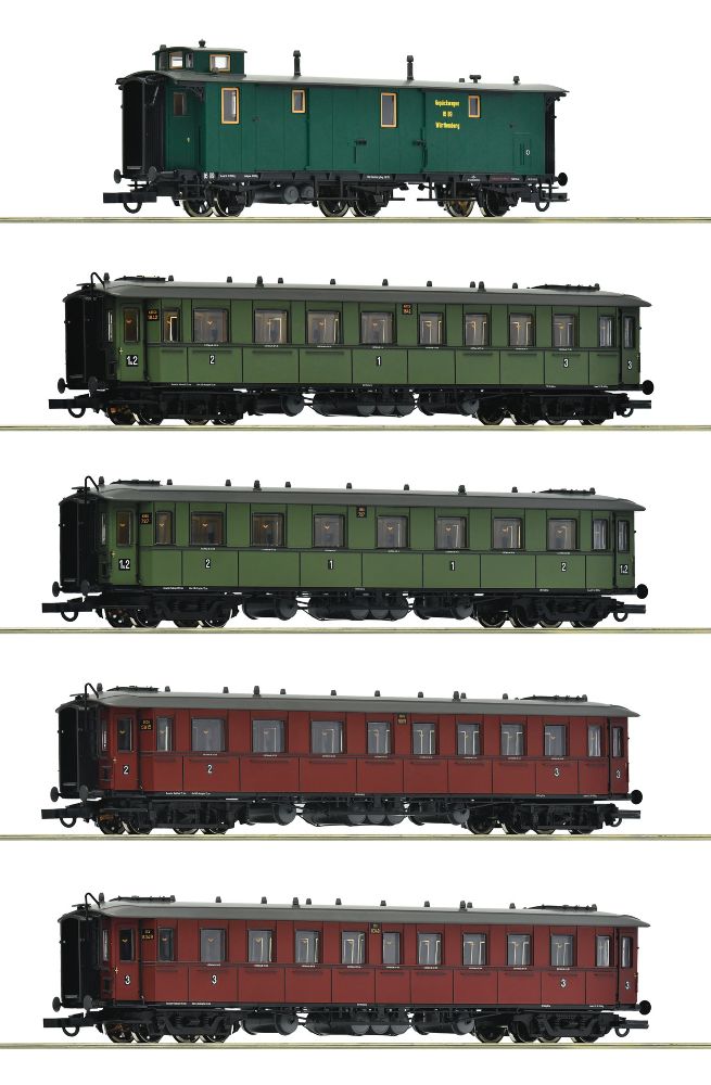 5er Set Schnellzug Wuertt.