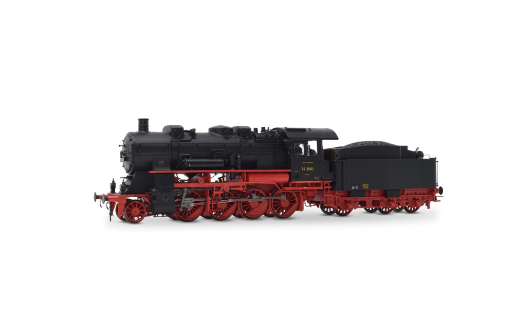 DRG, Dampflokomotive Baureihe 56.20, dreidomiger Kessel, in