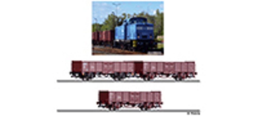 Güterzugset der Eisenbahn-Bau- und Betriebsgesellschaft Pres
