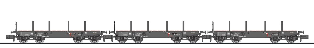 3-tlg. Set, 4-achs. Schwerlastwagen, SSy 45, DB, Ep.III