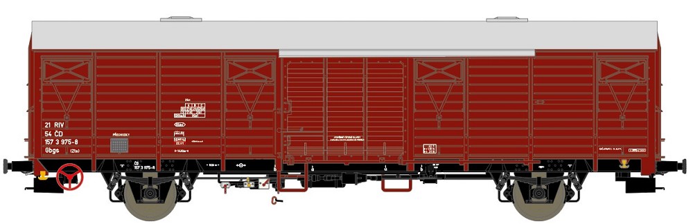 2er-Set CSD Gbgs Güterwagen (Braun)