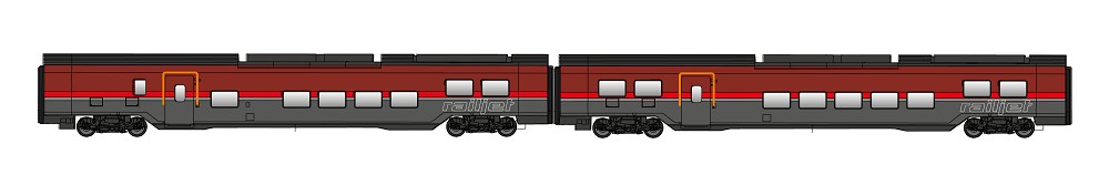 2ER SET RAILJET WAGEN DANI ÖBB, EP.VI
