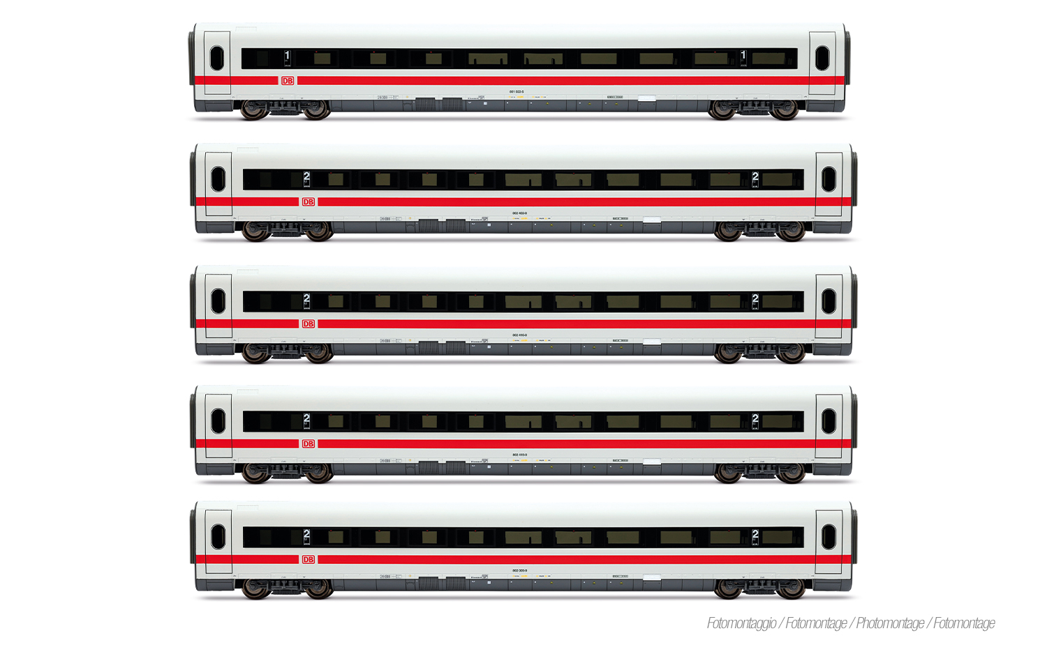 DB AG, 5-tlg. Set Zwischenwagen für ICE-1 HL1751 (1 x 1. Kla