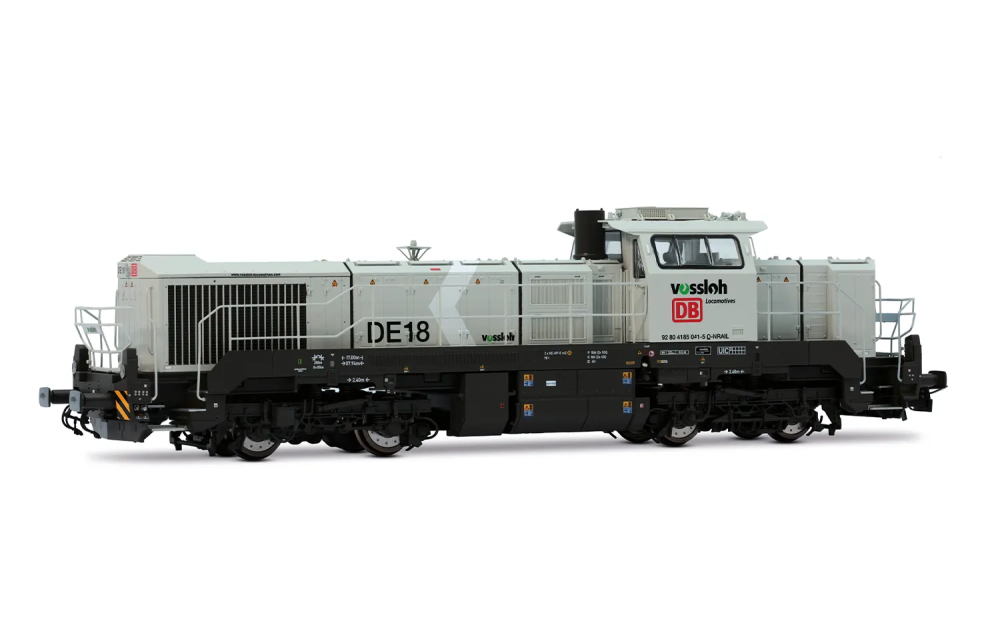 DB/NorthRail, Diesellokomotive Vossloh DE 18, in hellgrauer