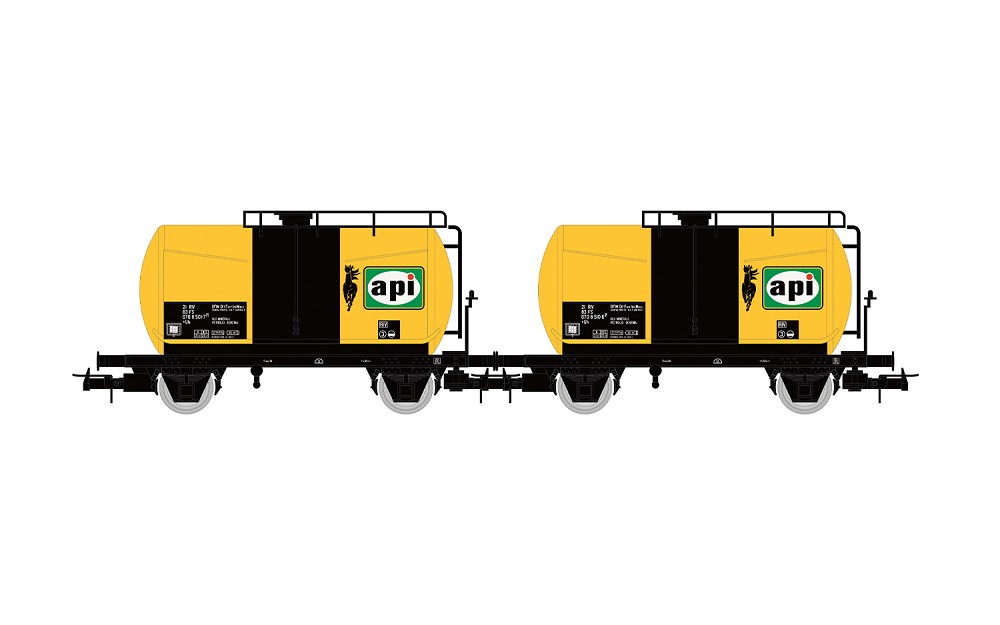 FS, 2-tlg. Set 2-achs. Kesselwagen „API“, Ep. IV