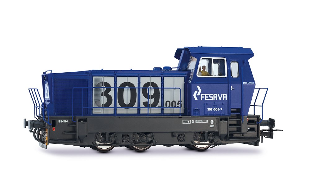 FESAVA, Diesel-Rangierlokomotive der Reihe 309, blau/graue F