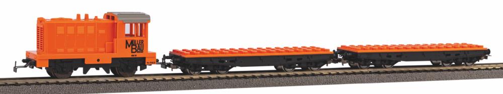 S-Set Diesellok mit Klemmbausteinwagen RC A-Gleis & B