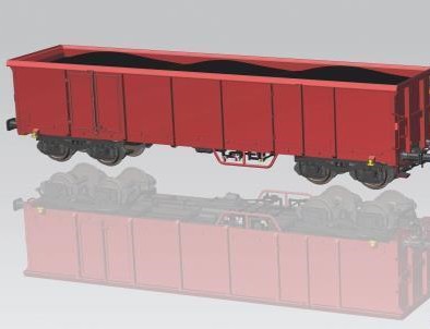 Eaos mit Kohleladung DB AG H0 rot