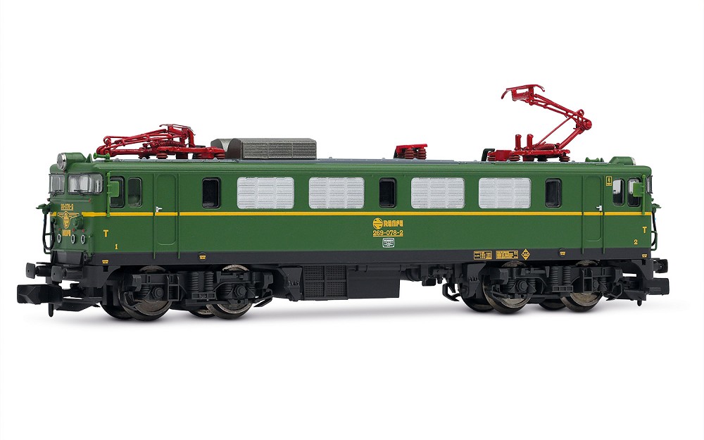 RENFE, Elektrolokomotive 269-078, grün/gelbe Farbgebung mit