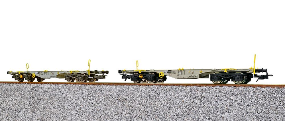 Containertragwagen, H0, Sgmmns, D-AAEC Ep. VI, ohne Ladung +