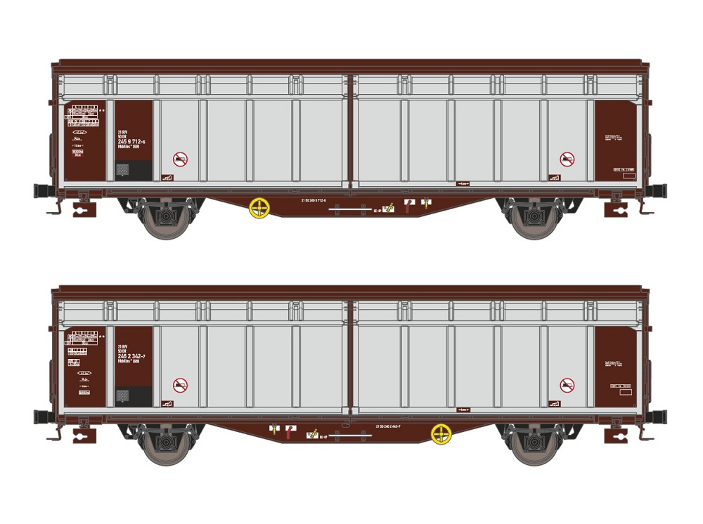 2er Set Schiebewandwagen Hbbillns DR, Ep.IV-V