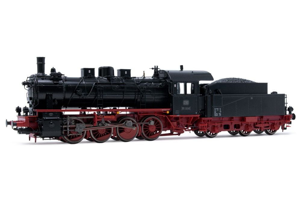 DB, Dampflok BR 55.25, rot-schw., Ep. III, DCC-Sou.