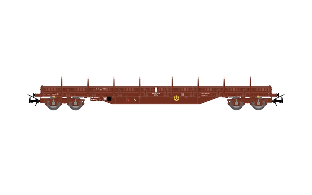 SNCF Infra, 4-achs. Rungenwagen des Typs Uas (ex Res), Ep. V