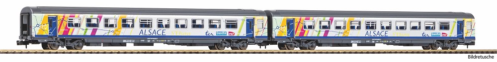 N-2er Set Corailwg. ALSACE 2x 2.Kl. SNCF VI