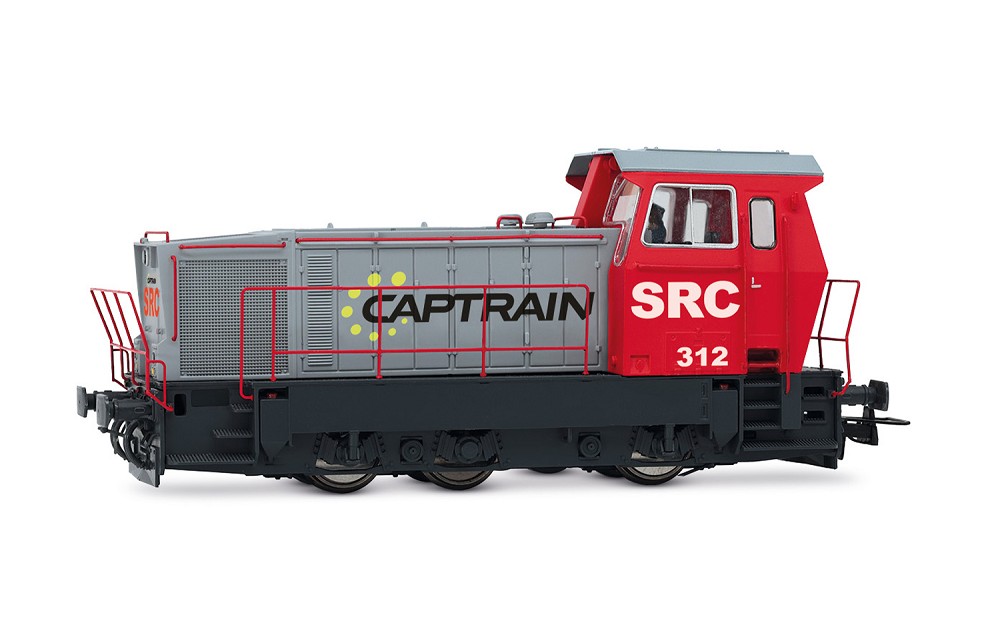 SRC, Diesel-Rangierlokomotive 312, „Captrain“ rot-graue Farb
