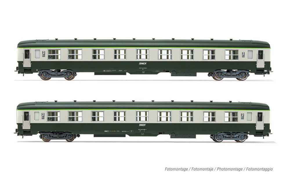 SNCF, 2-tlg. Set 2. Klasse Reiseuzgwagen DEV AO U59 (ex A9)