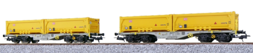 Containertragwagen, H0, Sgmmns, 37 80 4505 265-1 + 37 80 450