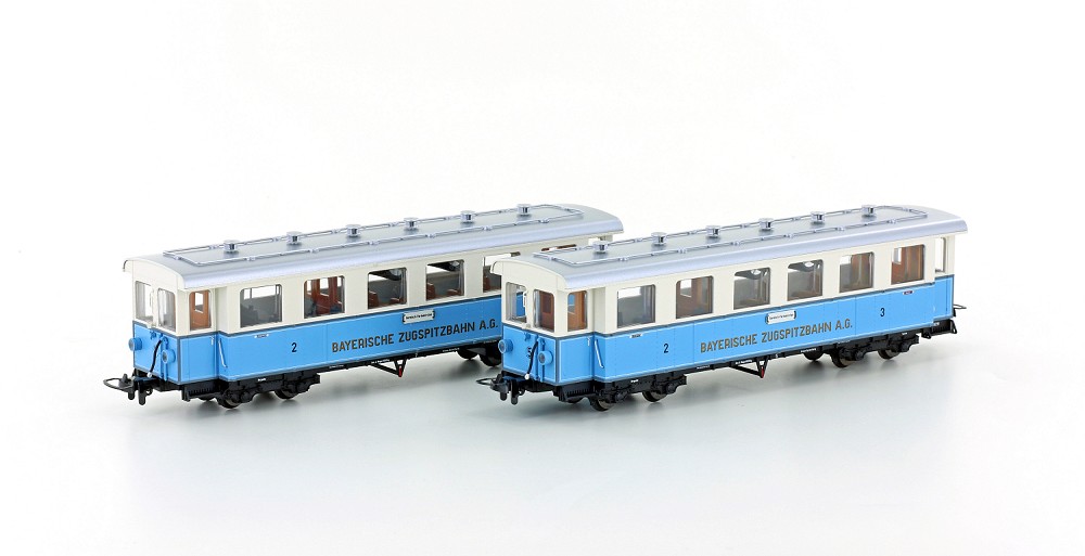 Zugspitzbahn 2 Wagen H0e / 9mm