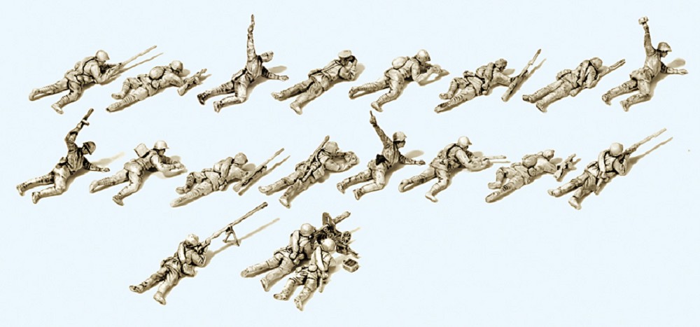 Infanterie liegend, im Gefecht. UdSSR 1943 - 45. 19 unbemalt
