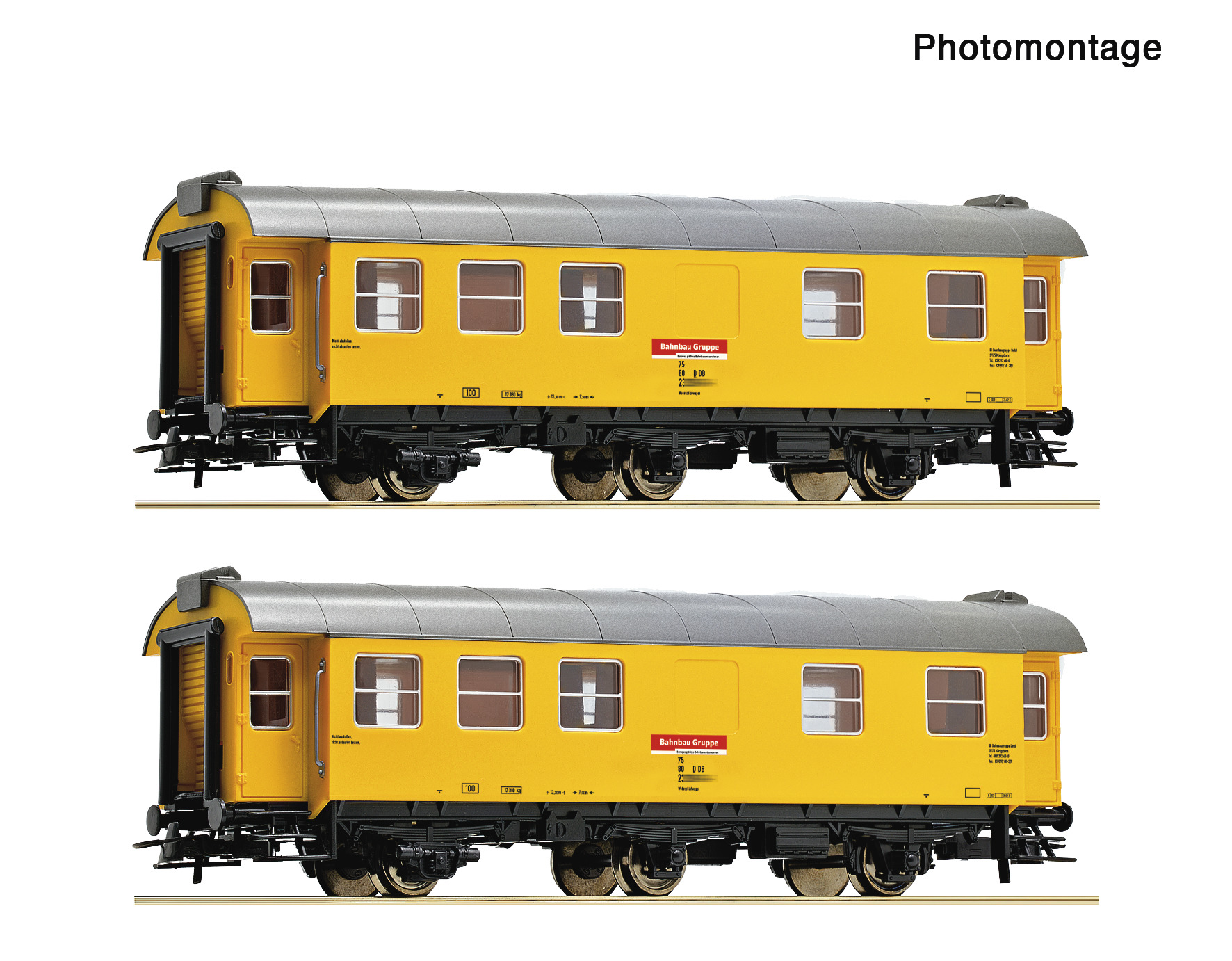2er Set Bauzugwagen DB Bahnbau