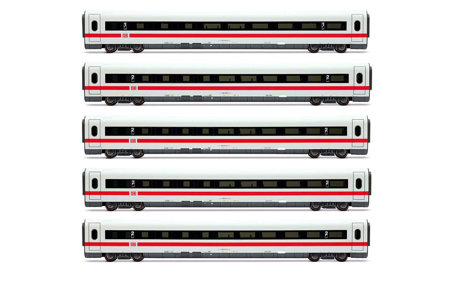 DB AG, 5-tlg. Set Zwischenwagen für ICE-1 HL1752 (2 x 1. Kla