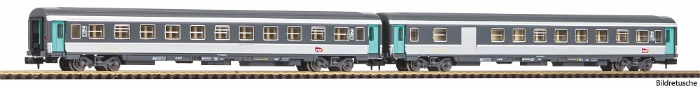 N-2er Set Abteilwg. 2.Kl.+ 2.Kl./Gepäckabteil SNCF VI
