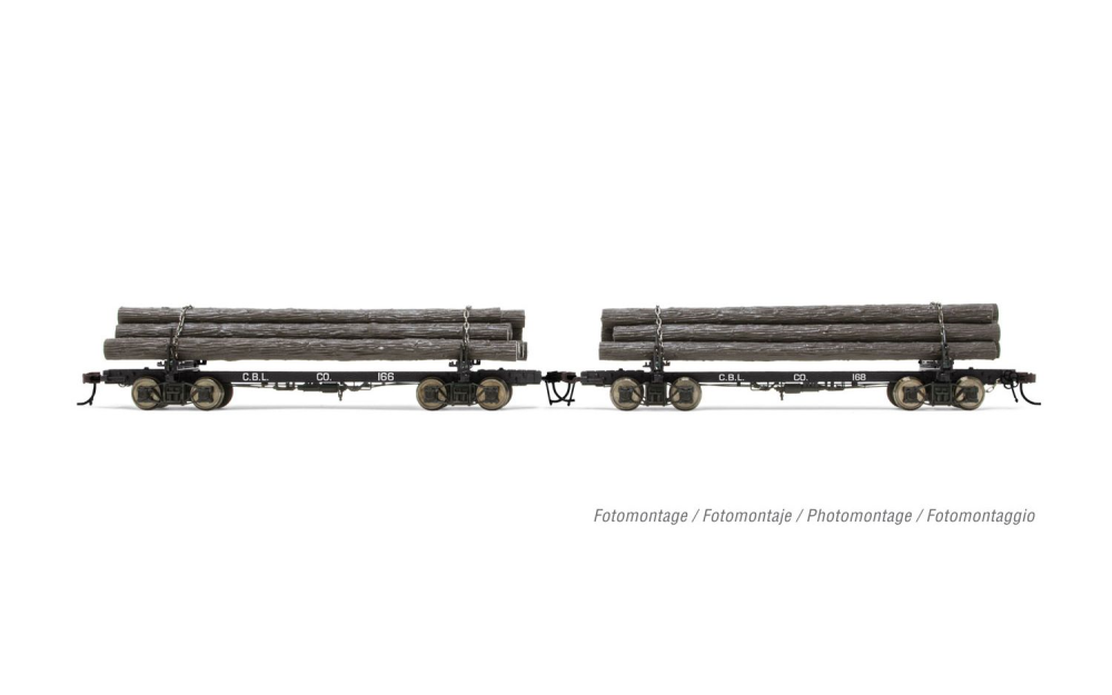 2tlg. Set Holz.wg. Coos Bay Lumber 166+168 Ep.III