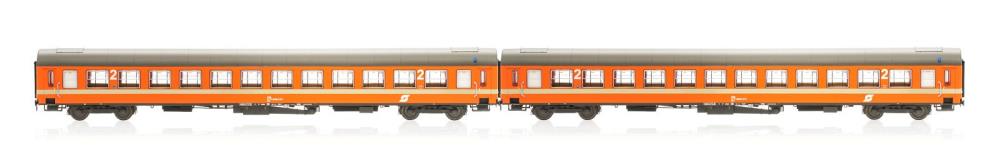 N  2 tlg UIC-X Reisezugw. 2.Kl. orange