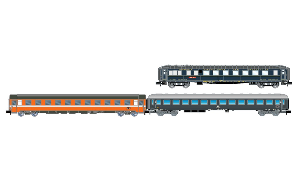FS, dreiteiliges Set „Alpen-Express“ Rom – München, 1 x WR +