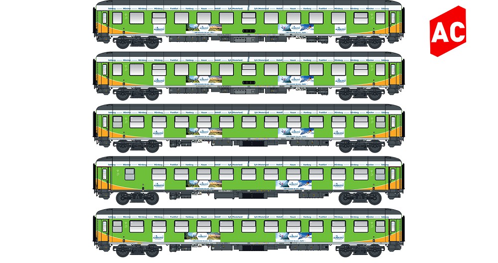 5er Set Personenwagen Alpen-Sylt-Express, Ep.VI, AC