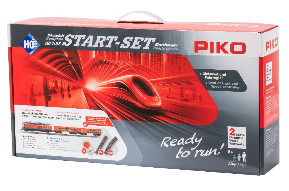 Start-Set kids Güterzug BR 218 DB AG mit zwei offenen Güterw