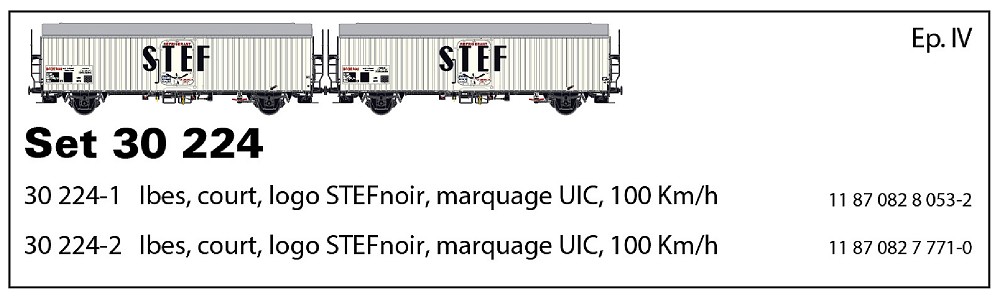 2er Set Kühlwagen Ibes SNCF/STEF, Ep.IV