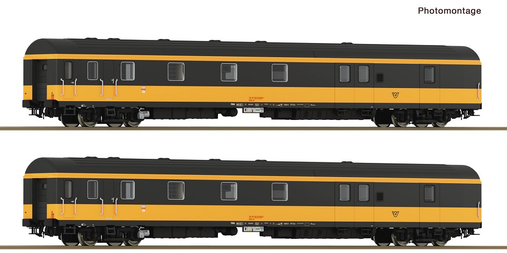 2er Set Bahnpostwagen ÖBB gelb