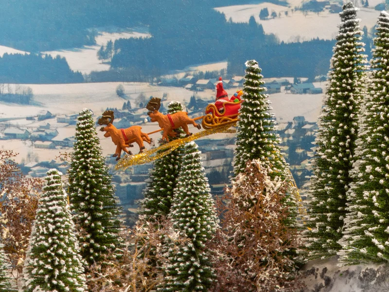 H0 Weihnachtsmann m.Schlitten