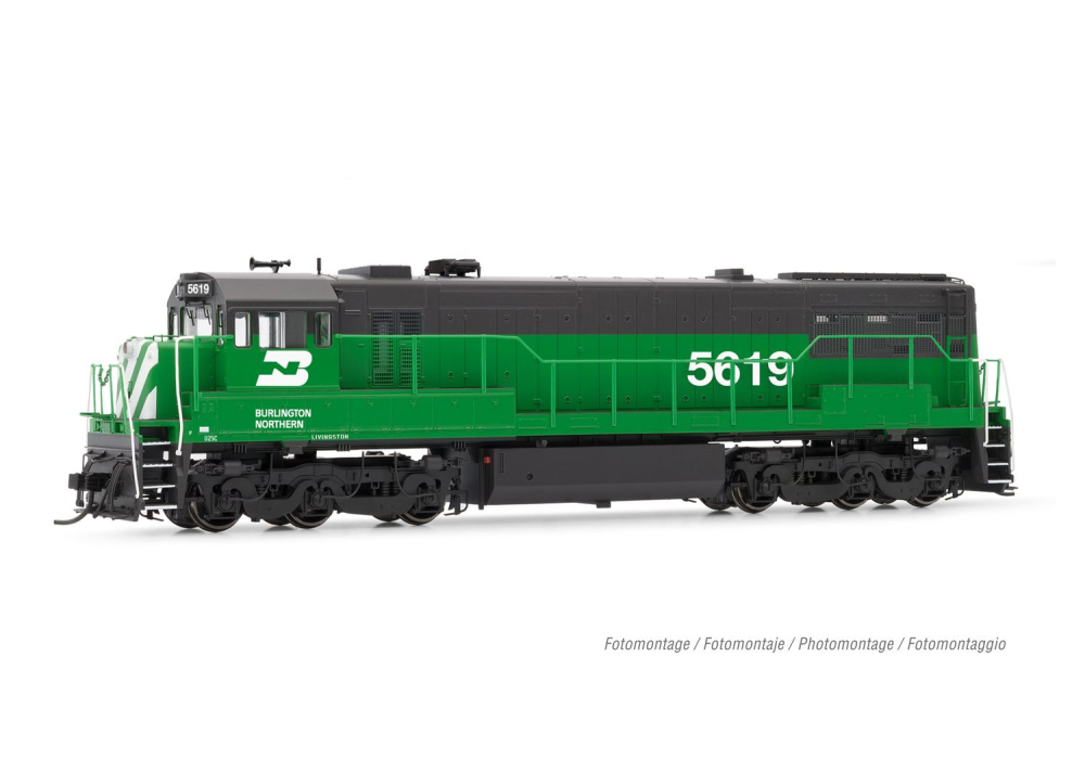 Burlington Northern, Diesellok U25C, #5619, Ep. III, mit DCC