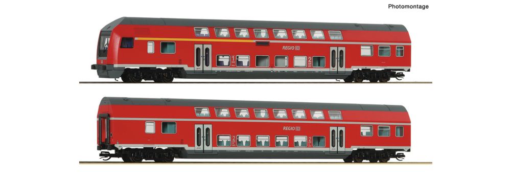 2er Set Doppelstockwagen DB-AG DCC
