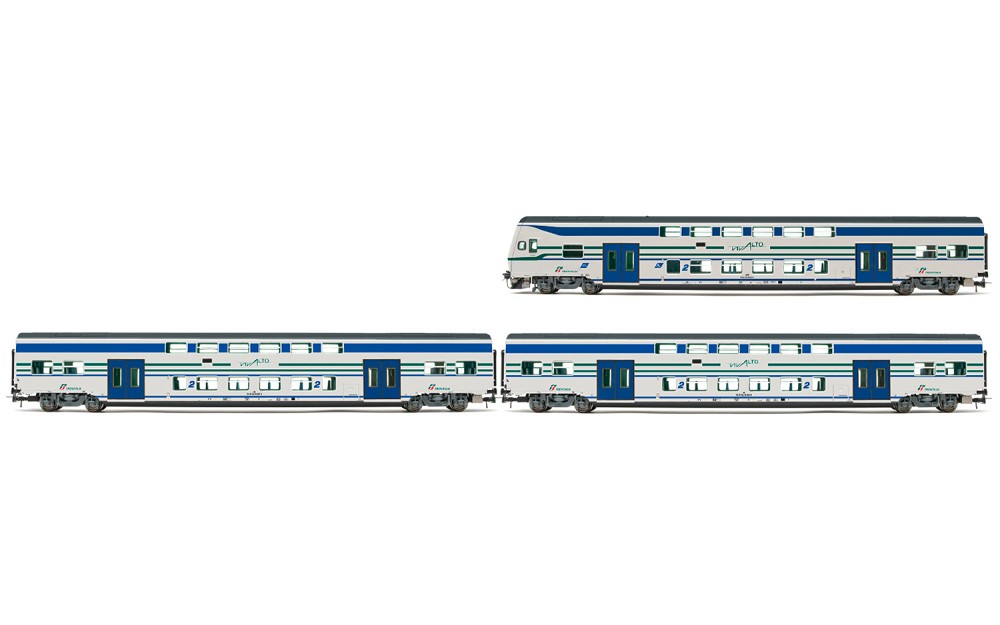 FS Trenitalia, 3-tlg. Set Vivalto in „Vivalto"-Lackierung, E