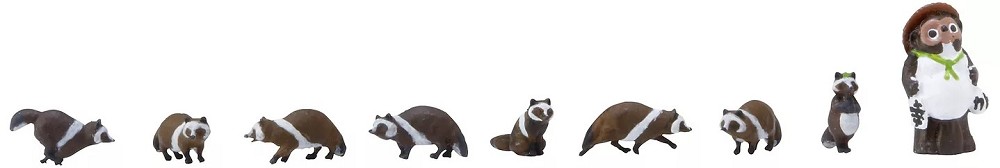 Figuren Set Waschbären, 1/87, 9 Stk. Figuren Set Waschbären, 1/87, 9 Stk.