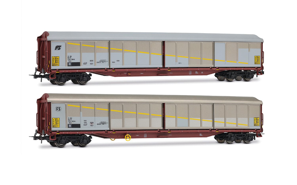 FS, 2-tlg. Set Schiebewandwagen der Bauart Habils, in silber