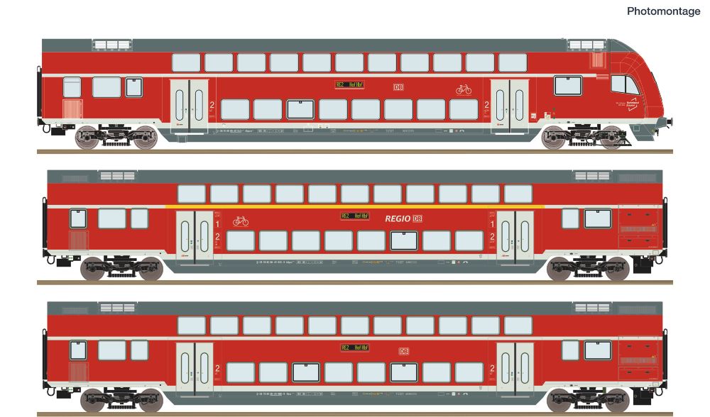3er Set Dosto RE2 DB AG DCC