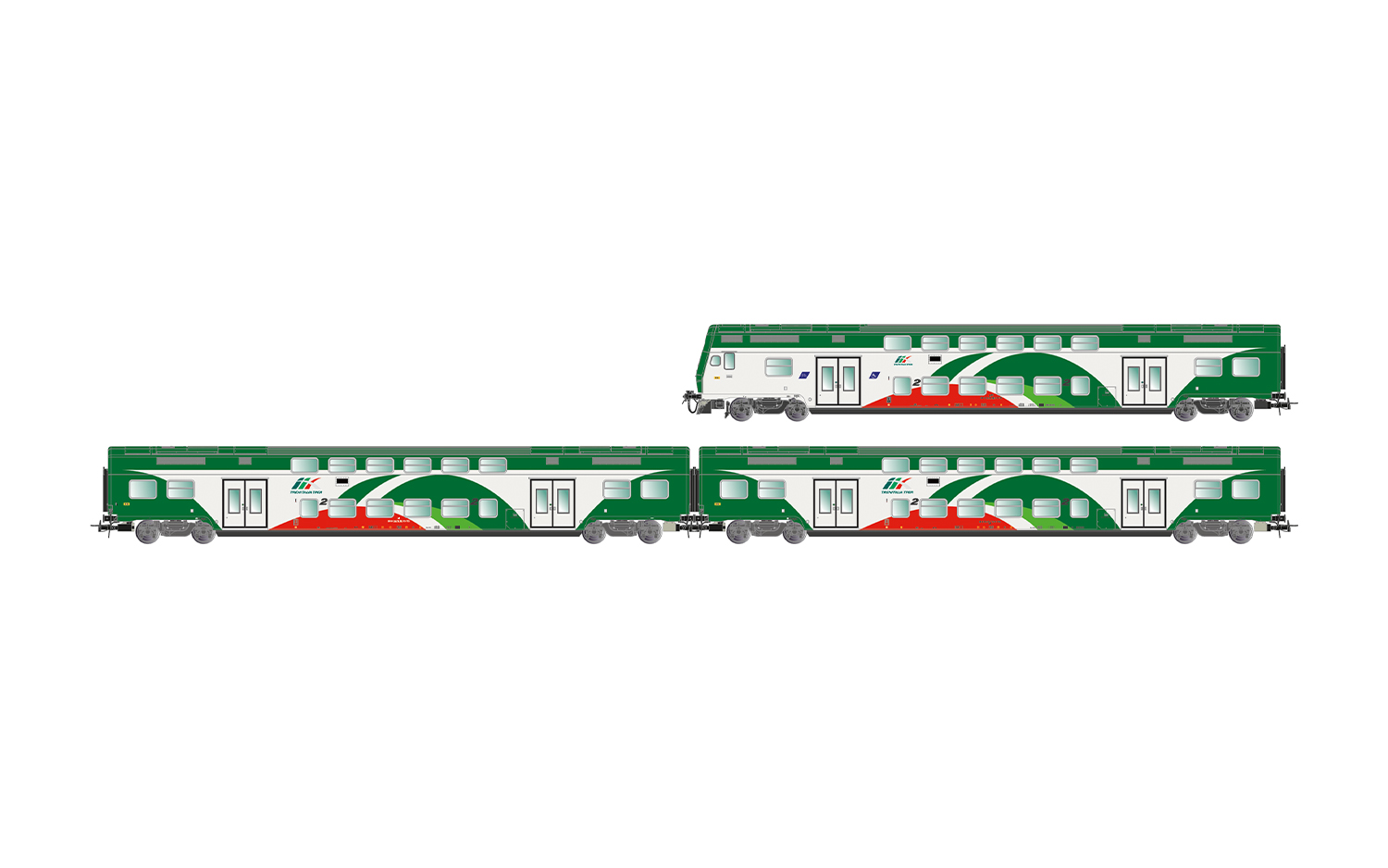 Trenitalia Tper, 3-tlg. Set Vivalto-Doppelstockwagen (einer
