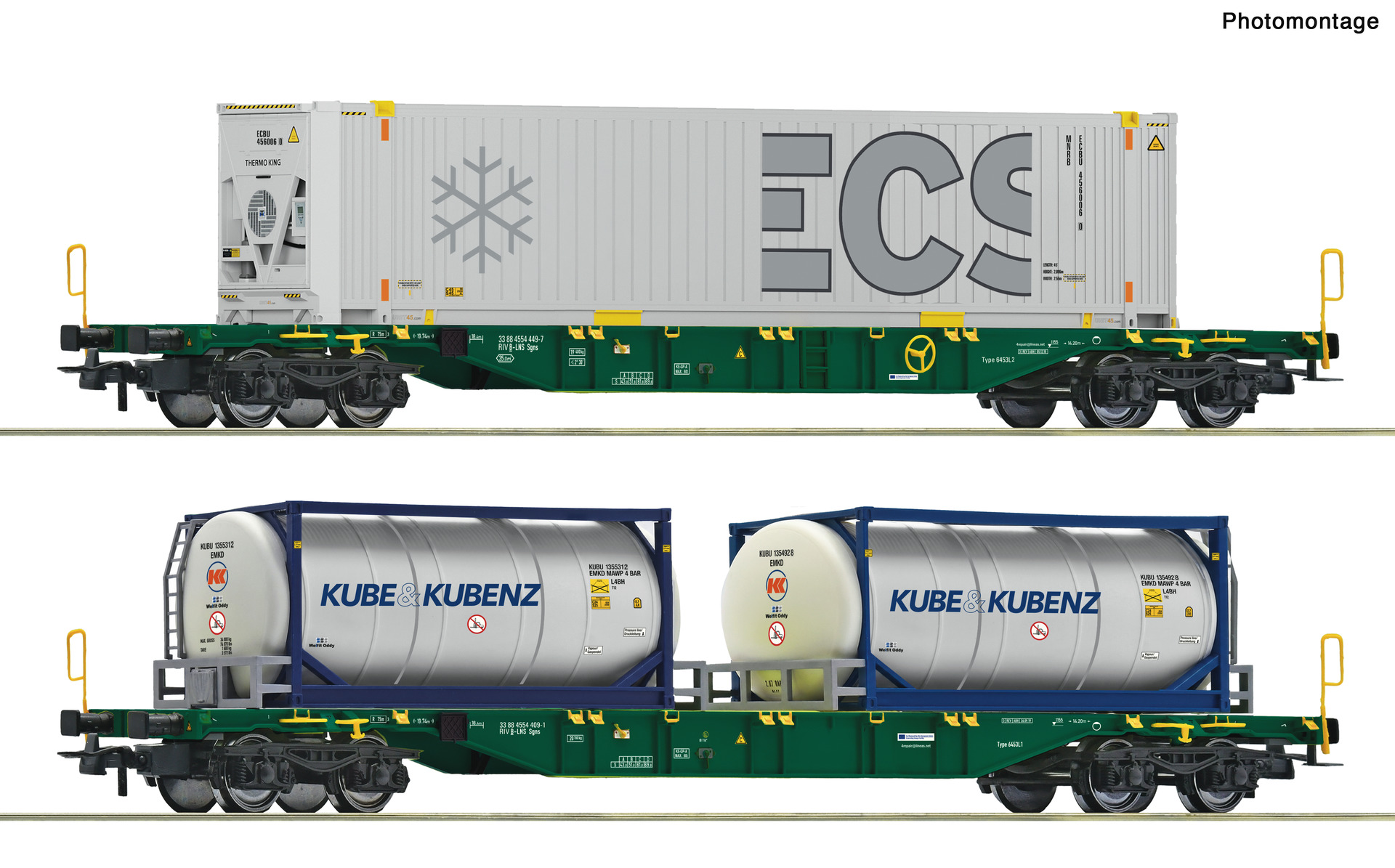 2er Set Containertragwagen Sgns Lineas