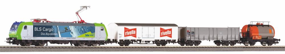 PSC light S-Set Güterzug BLS Re 485 + 3 Wg. A-Gleis & B VI