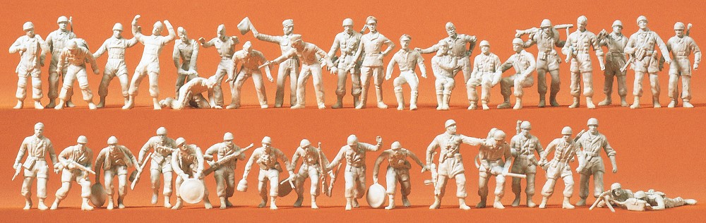 Fallschirmjäger, Piloten und Boden- personal. 40 unbemalte F