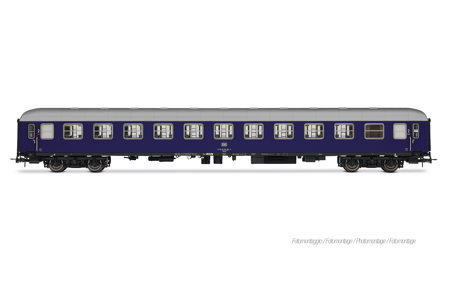 DB, 2-tlg. Set Liegewagen Bcm 243, blaue Farbgebung