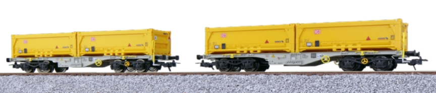 Containertragwagen, H0, Sgmmns, 37 80 4505 307-1 + 37 80 450