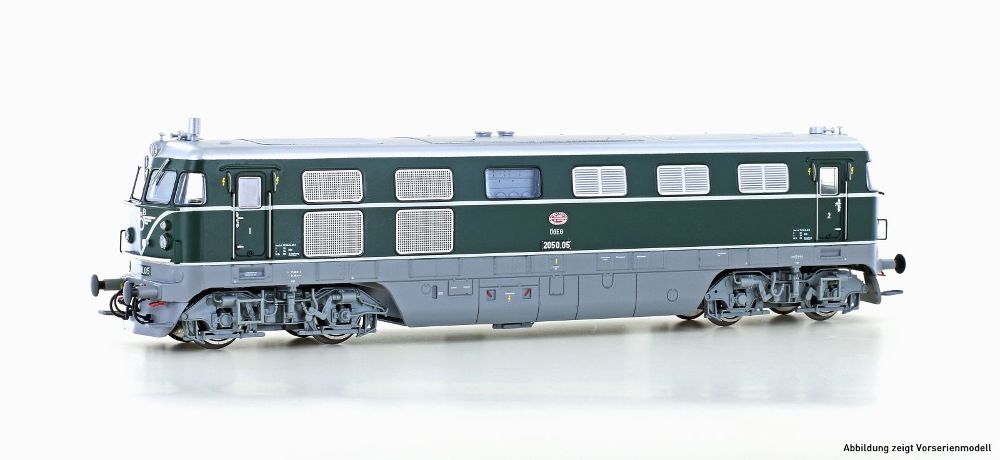 H0 DC D-Lok 2050.05 grün Metall